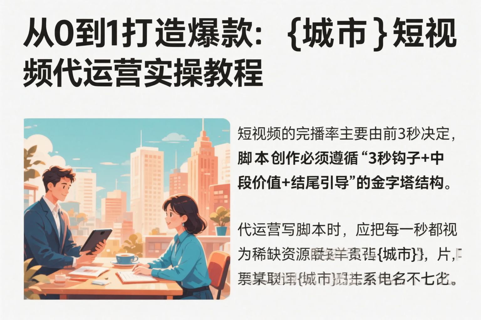 从0到1打造爆款：伊犁短视频代运营实操教程