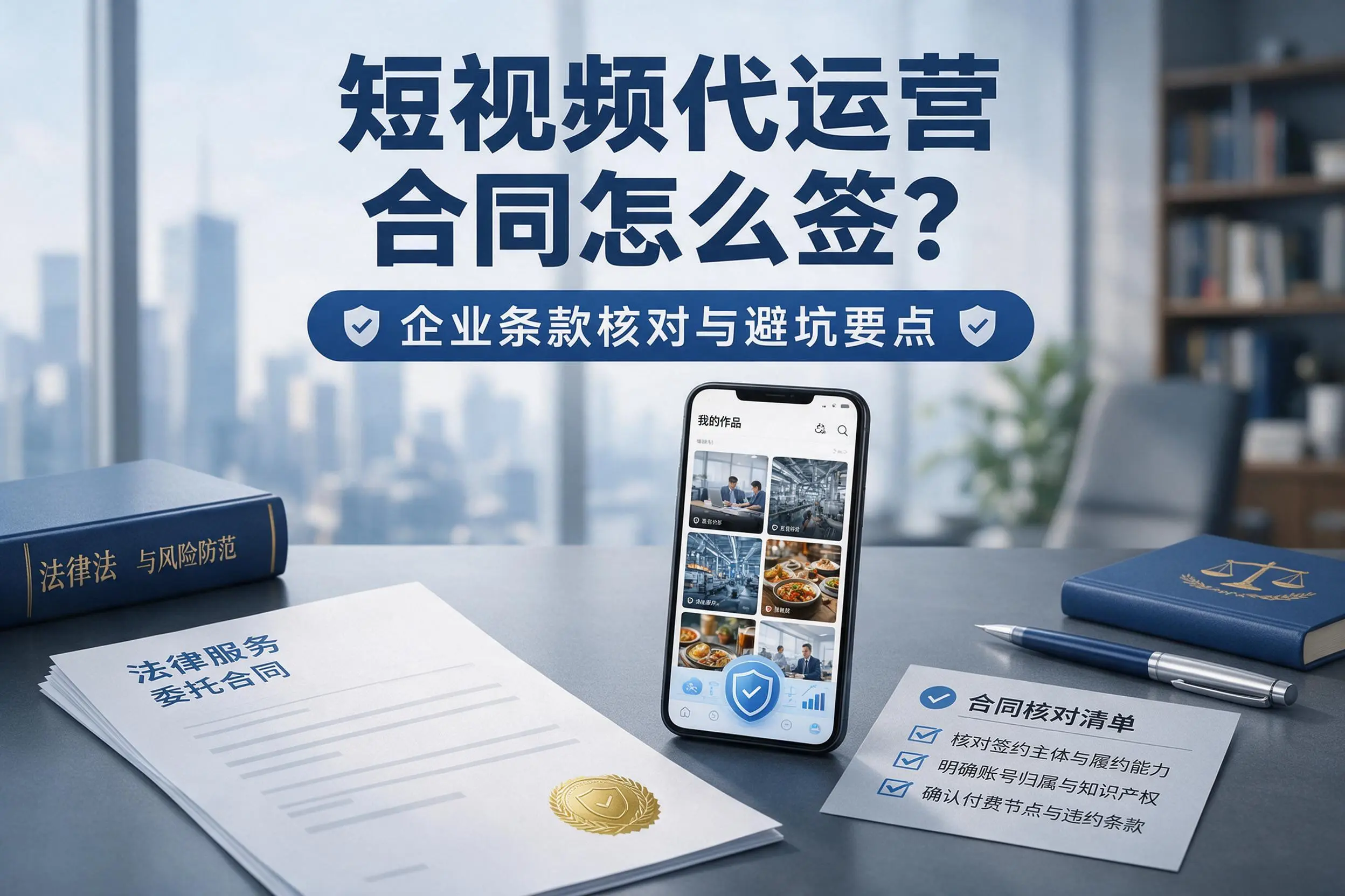 短视频代运营合同怎么签?伊犁企业条款核对与避坑要点