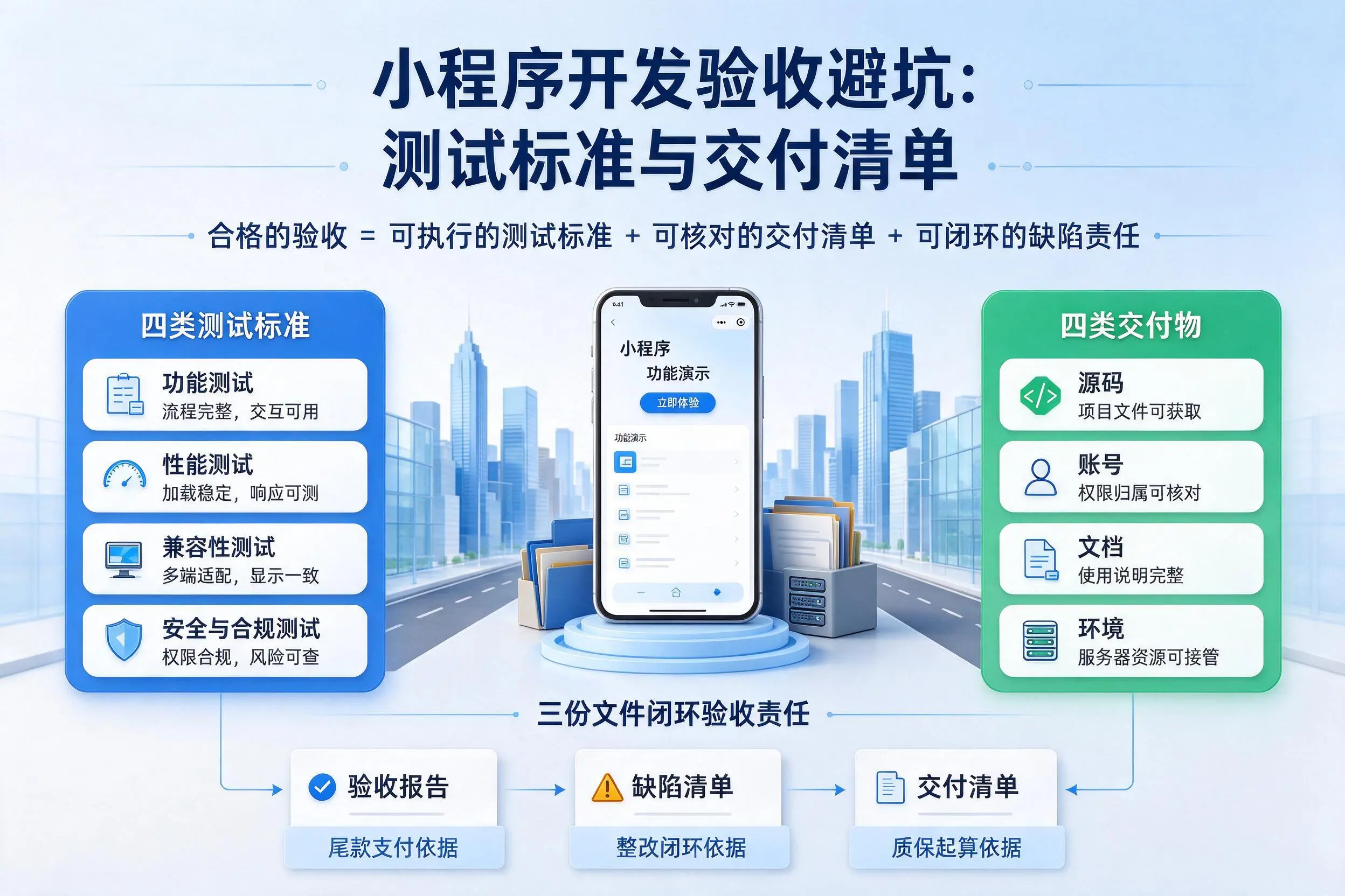 伊犁小程序开发验收避坑:测试标准与交付清单