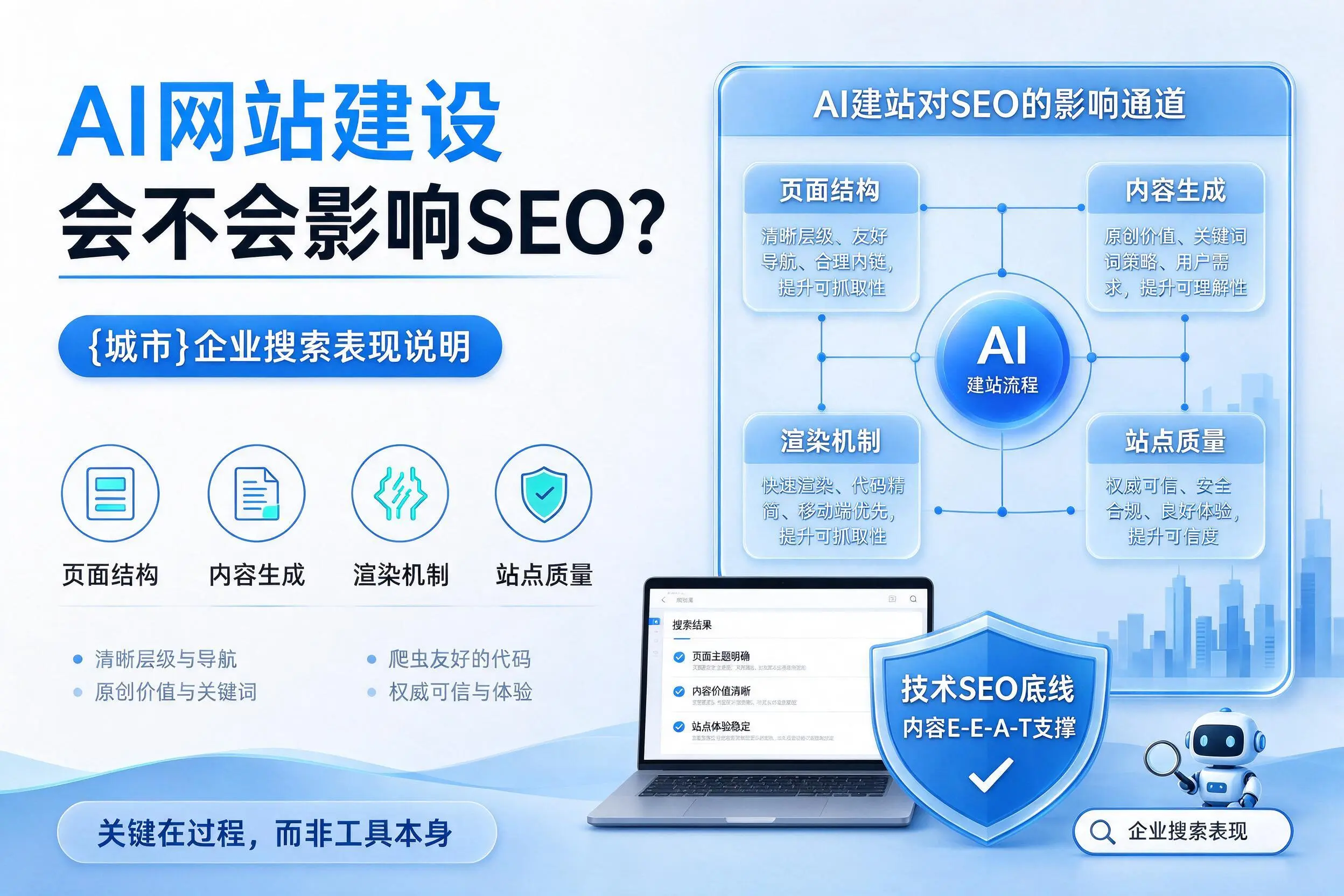 AI网站建设会不会影响SEO？伊犁企业搜索表现说明