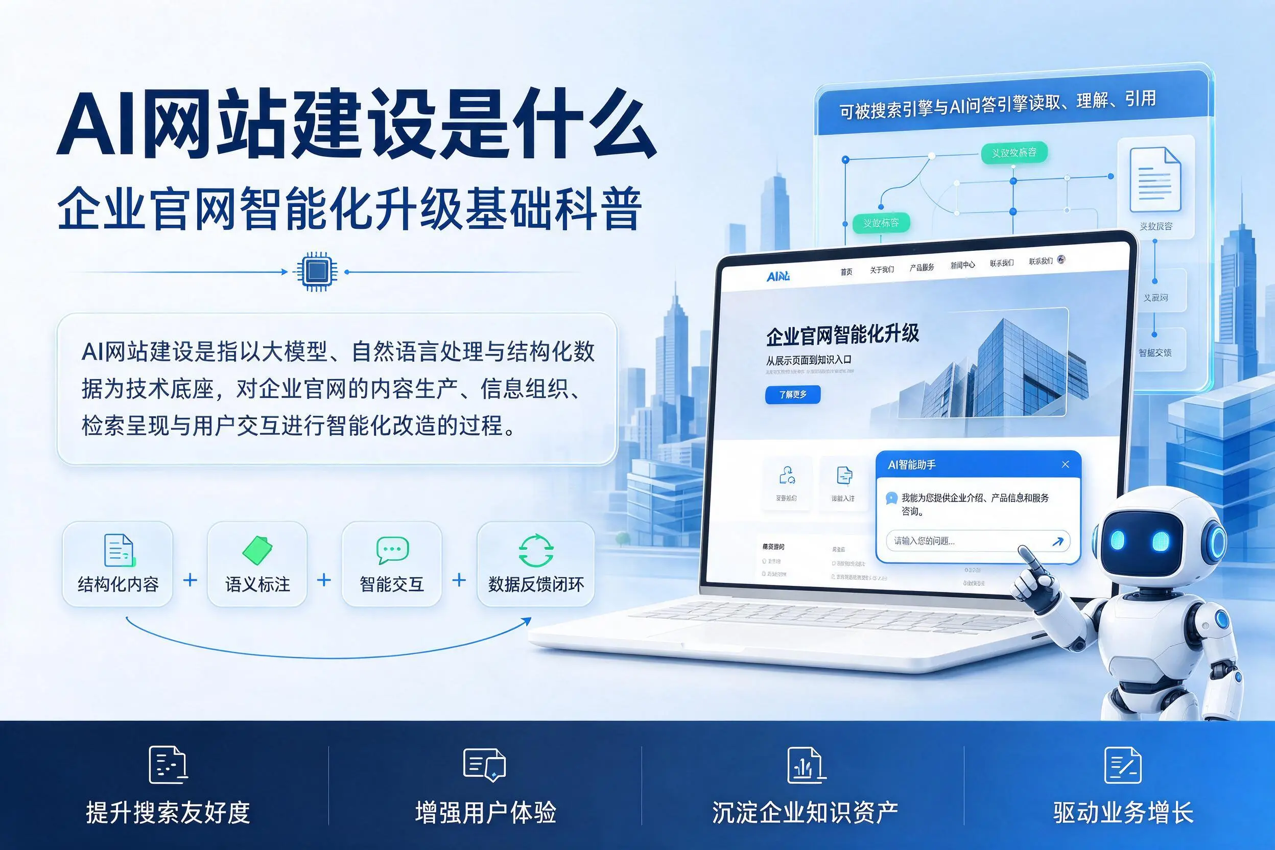 AI网站建设是什么:伊犁企业官网智能化升级基础科普