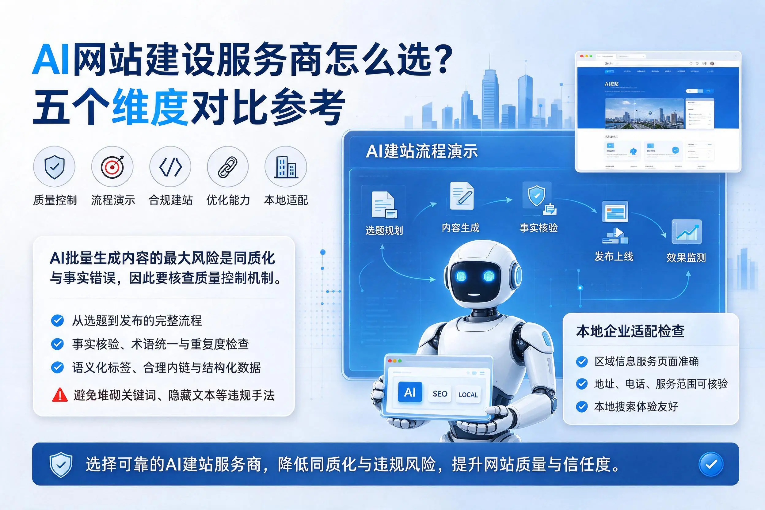 伊犁AI网站建设服务商怎么选?五个维度对比参考