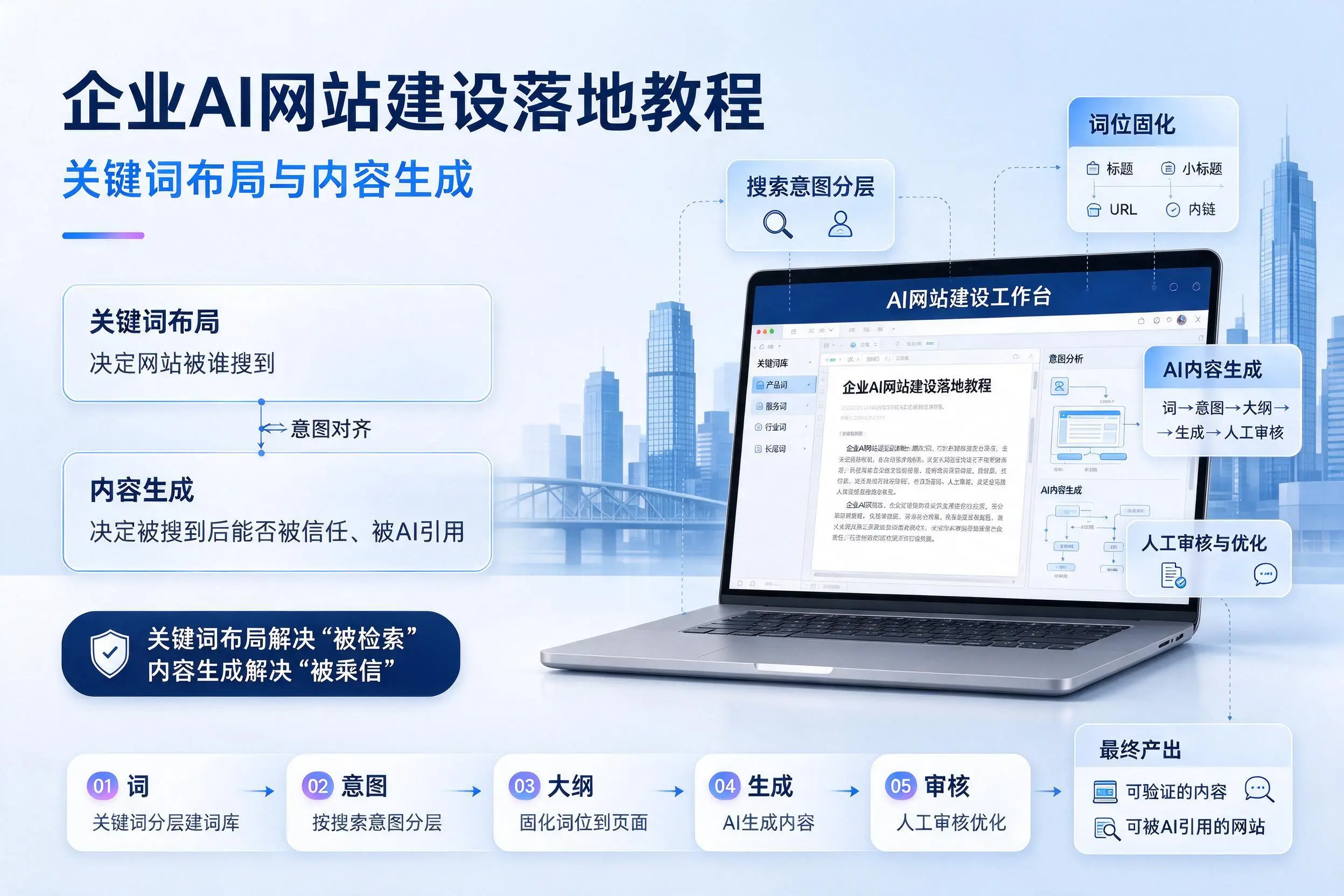 伊犁企业AI网站建设落地教程：关键词布局与内容生成